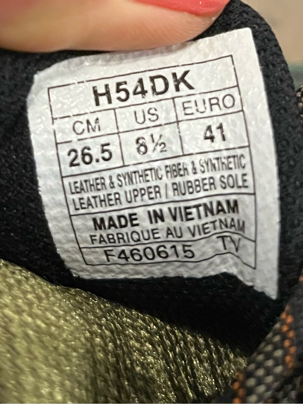 ASICS Olive Green Suede & Mesh Trainer with Orange Accents - Picture 5 of 16